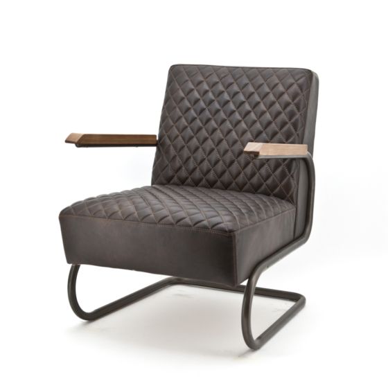 97651 Fauteuil Marc - Donkerbruin Java leder