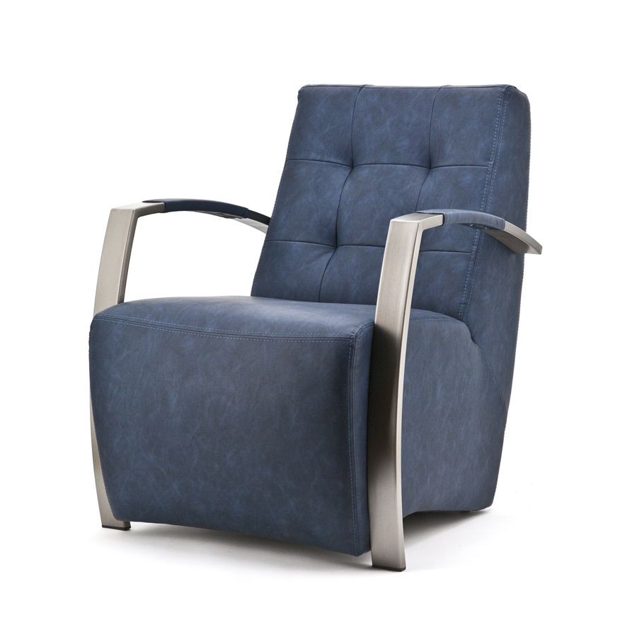 97699 Fauteuil Bram – Blauw Vintage Kopen