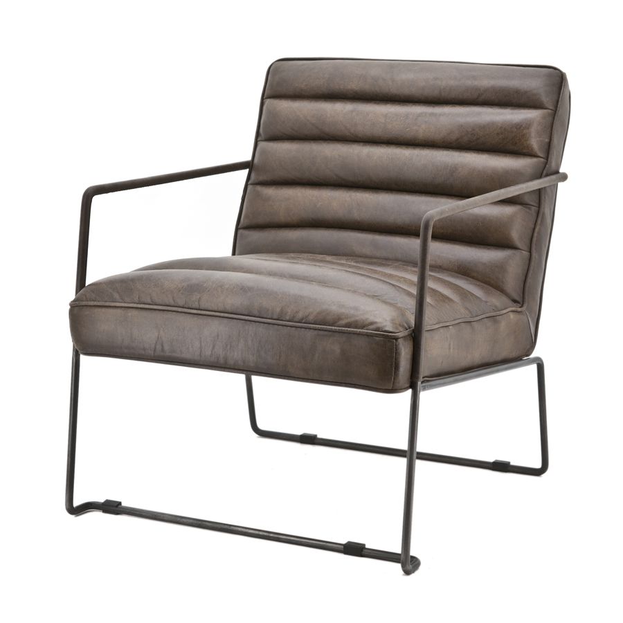 97707 Fauteuil Miquel – donkerbruin vintage leder Kopen