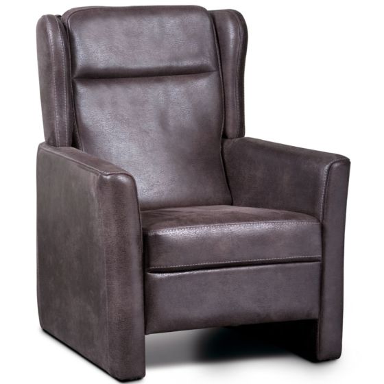 Oorfauteuil Albert leder Amazone Bruin