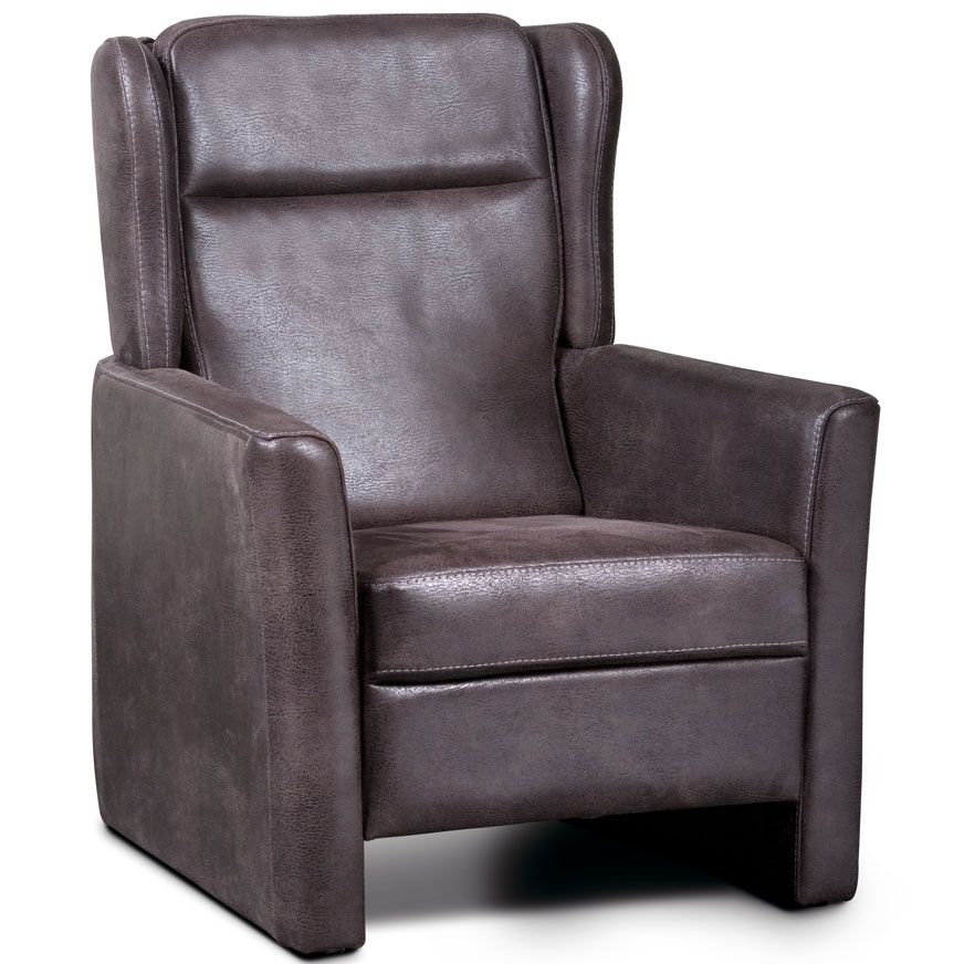 Oorfauteuil Albert leder Amazone Bruin Kopen