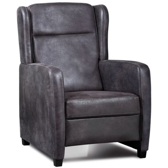 Oorfauteuil Arend leder Amazone Antraciet