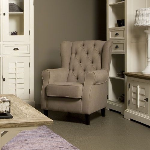 Oorfauteuil Palermo in Cottonfield Liver Kopen