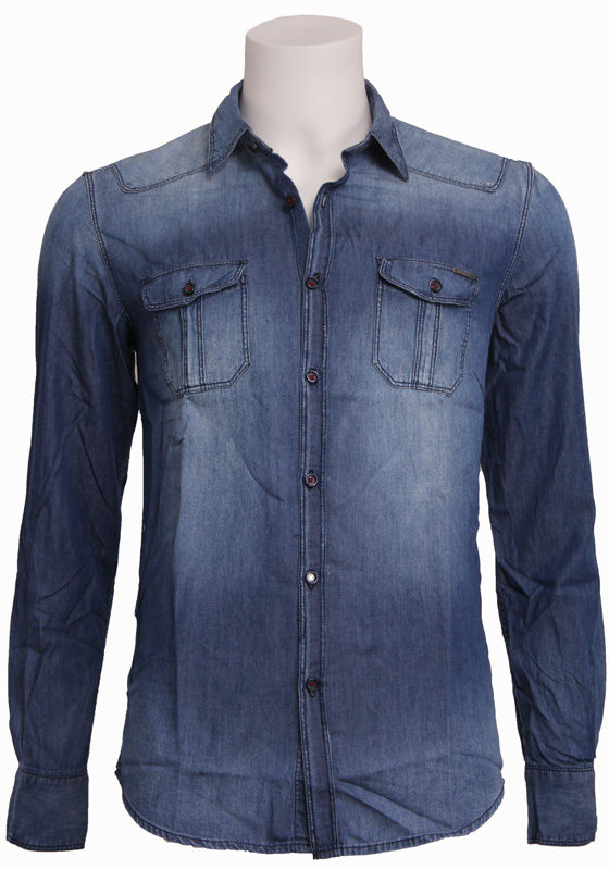 7010 DENIM – Antony Morato – Overhemden – Blauw Kopen