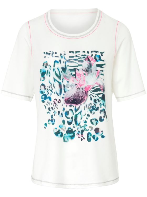 Shirt met ronde hals en korte mouwen Van Peter Hahn multicolour Kopen