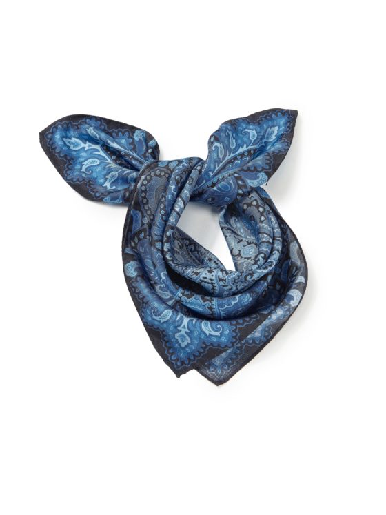Sjaaltje van 100% zijde Van Uta Raasch blauw Kopen