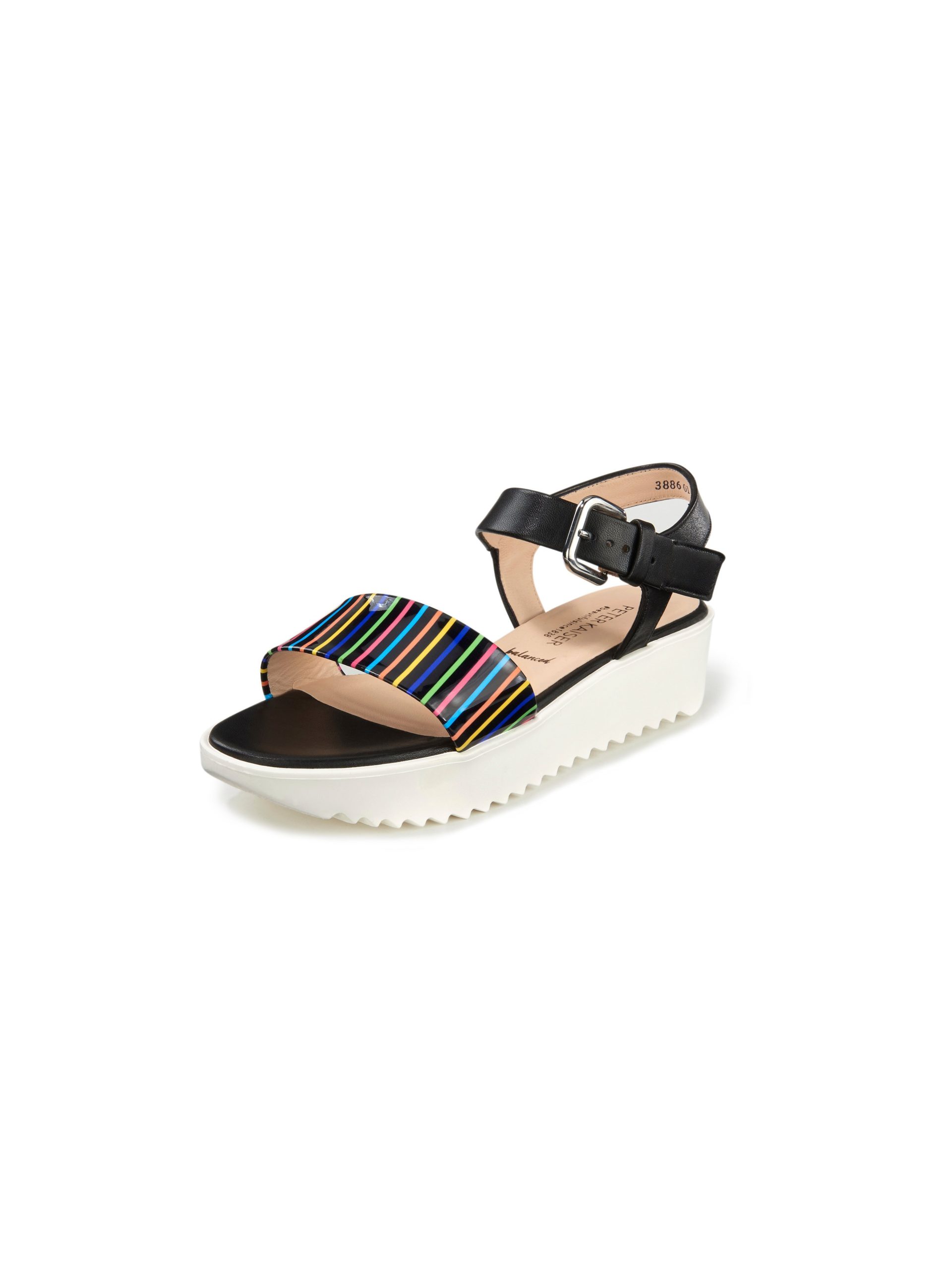 Sandalen van lamsnappaleer met kalfslakleer Van Peter Kaiser Balanced multicolour Kopen