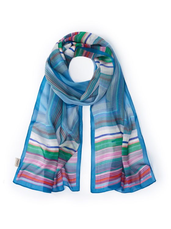 Sjaal van 100% zijde Van Roeckl blauw Kopen