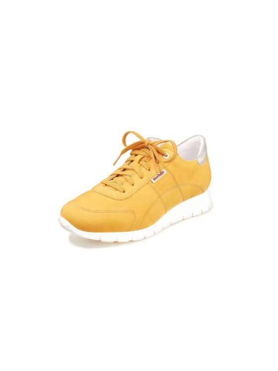 Sneakers Dorothe van kalfsnubuckleer Van Mobils geel Kopen