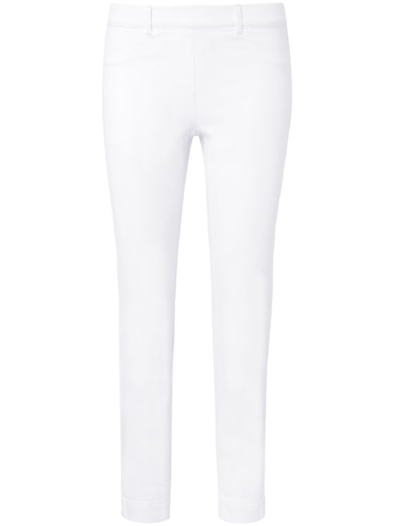 Enkellange jeans pasvorm Sylvia met ritssluiting Van Peter Hahn wit Kopen