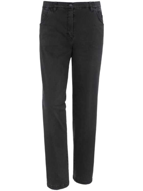 Jeans, model Babsie straigth leg Van KjBrand zwart Kopen