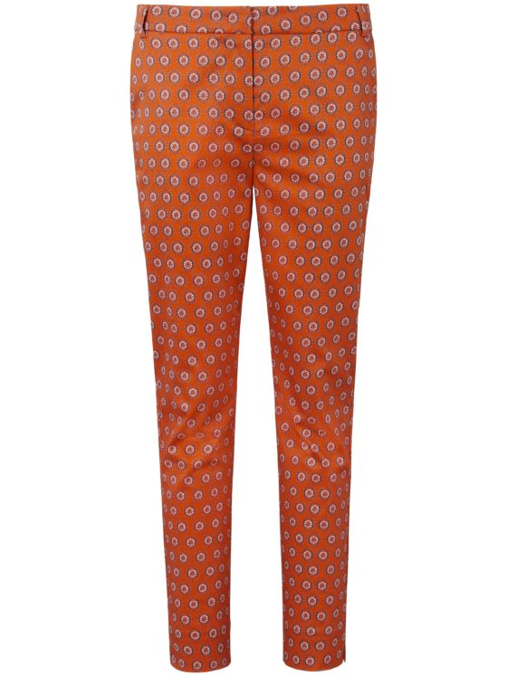 Enkellange broek met minimal-print Van Laura Biagiotti Roma oranje Kopen