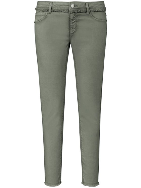 Enkellange Slim Fit-jeans riemlussen Van DAY.LIKE groen Kopen