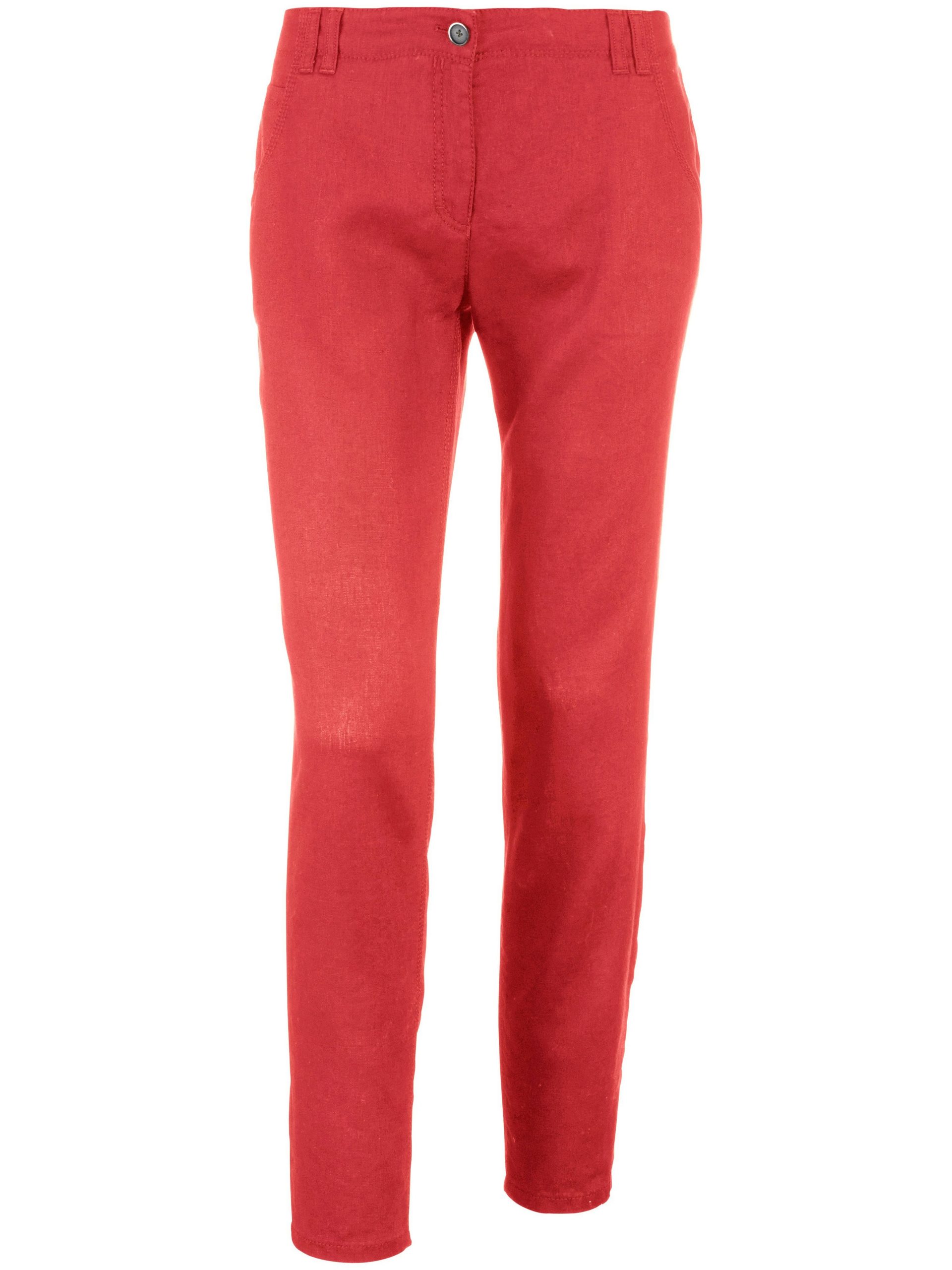 Modern Fit-broek model Melo van 100% linnen Van Brax Feel Good rood Kopen