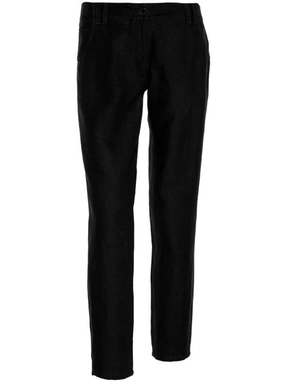 Modern Fit-broek model Melo van 100% linnen Van Brax Feel Good zwart Kopen