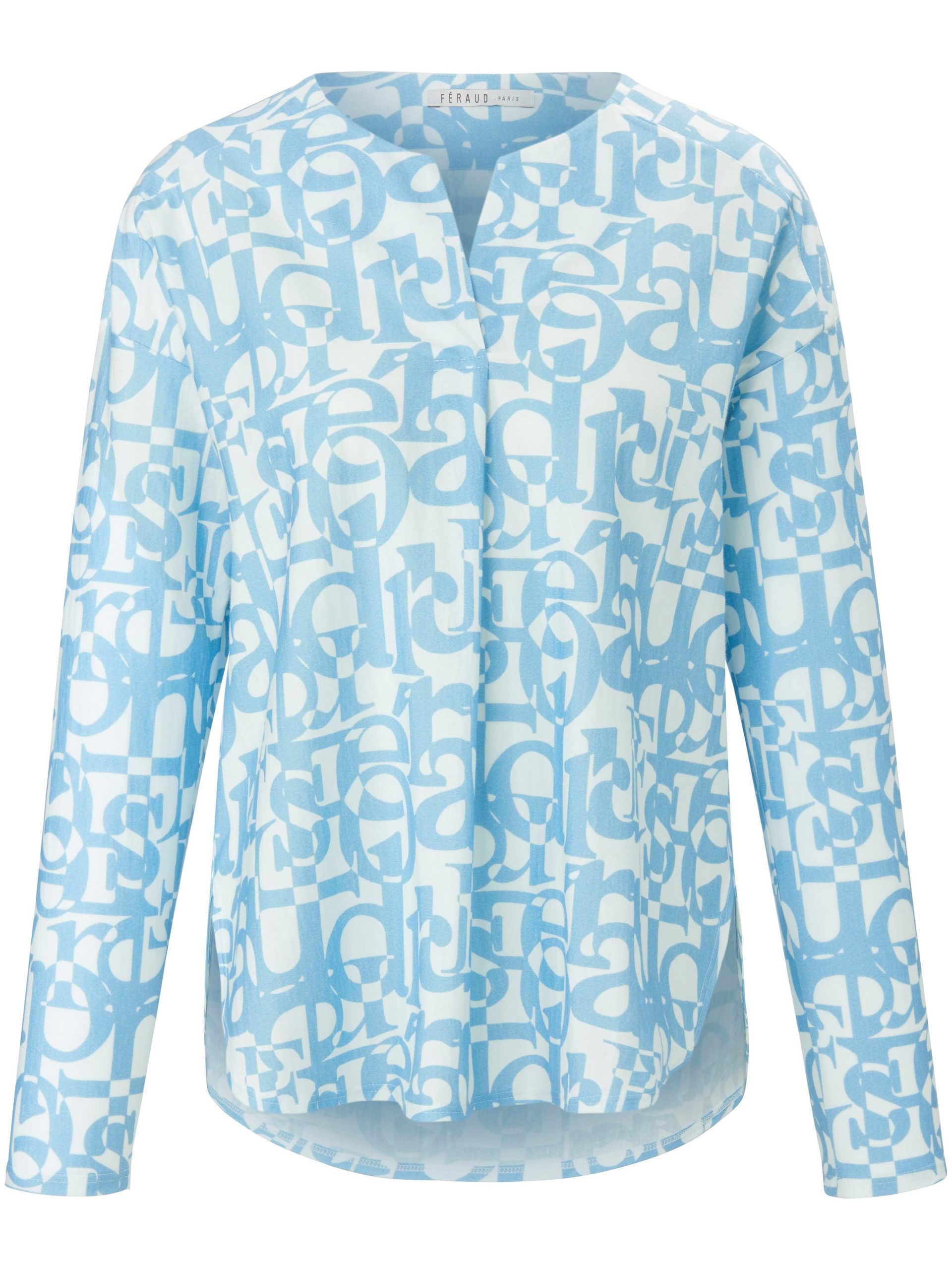 Pyjama van 100% katoen met letterprint Van Féraud blauw Kopen
