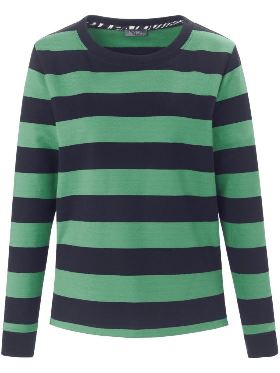 Sweatshirt met lange mouwen en zijsplitjes Van MYBC groen Kopen