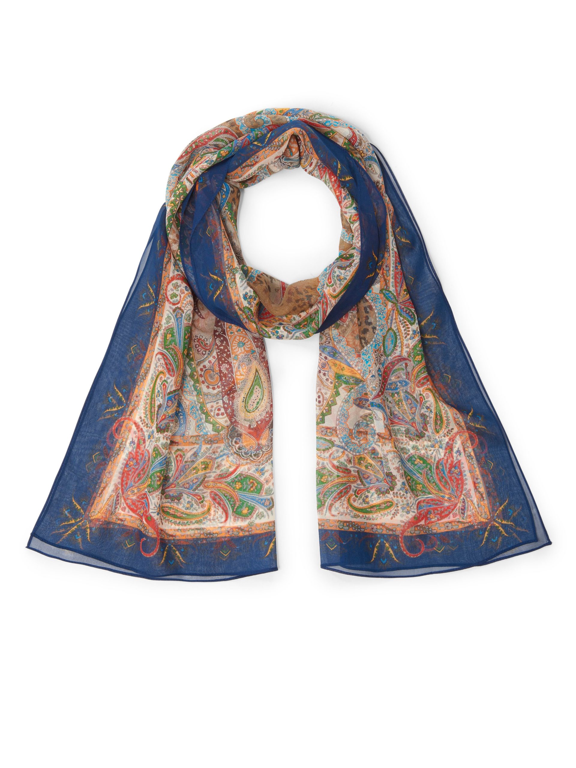 Sjaal van 100% zijde met paisley-variaties Van Roeckl multicolour Kopen