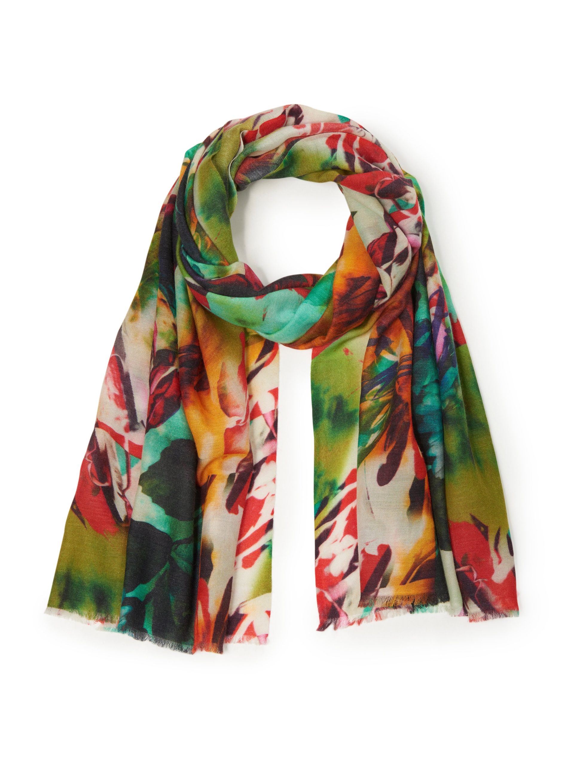 Sjaal van 100% kasjmier met bloemmotieven Van Cashmere Victim multicolour Kopen