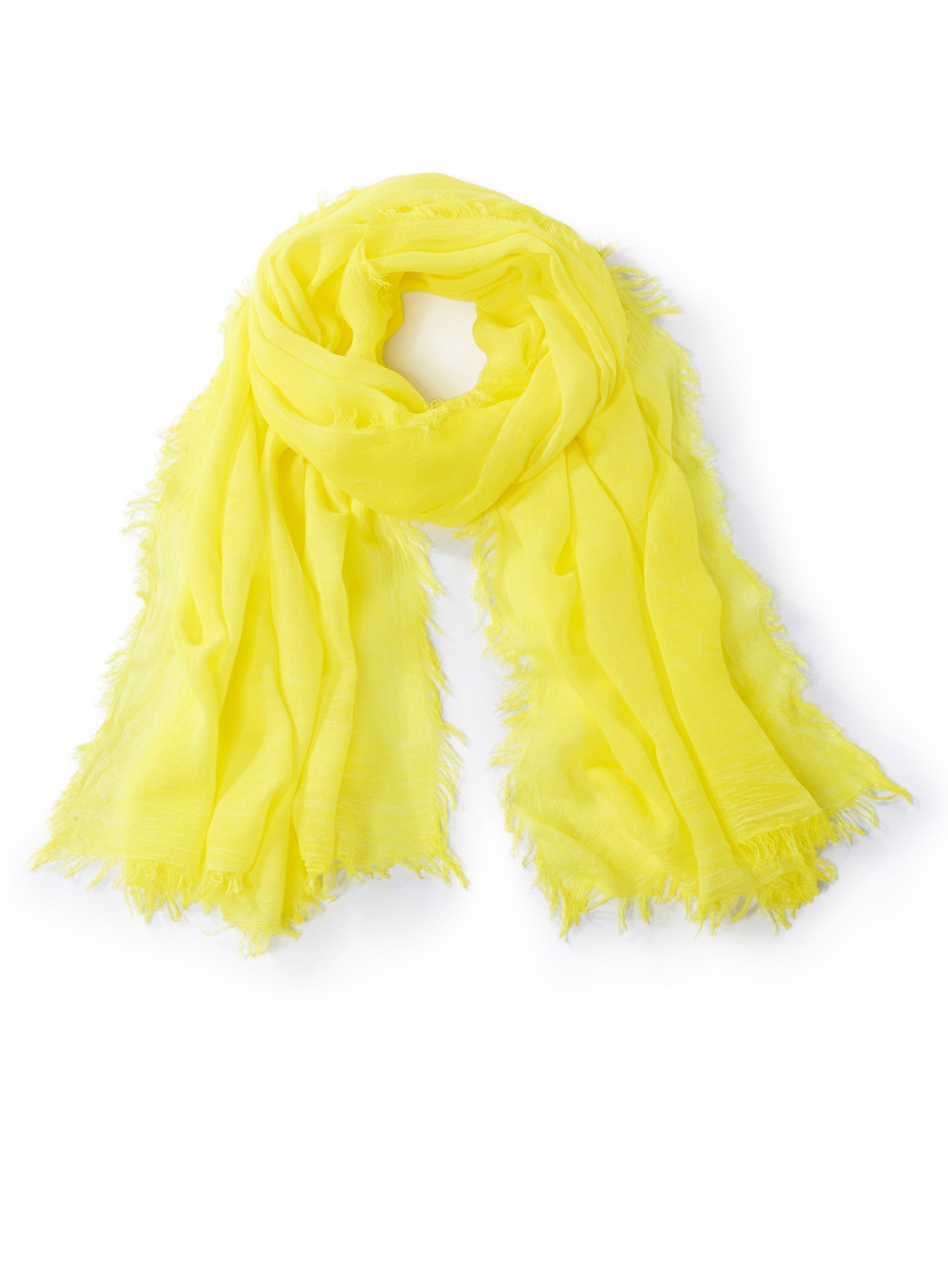 Sjaal met franje rondom Van MYBC geel Kopen