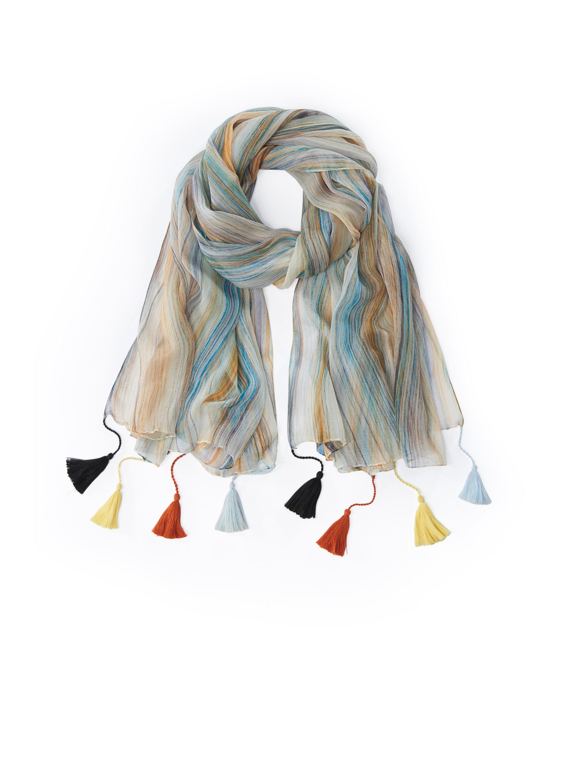 Sjaal met strepen Van Peter Hahn multicolour Kopen