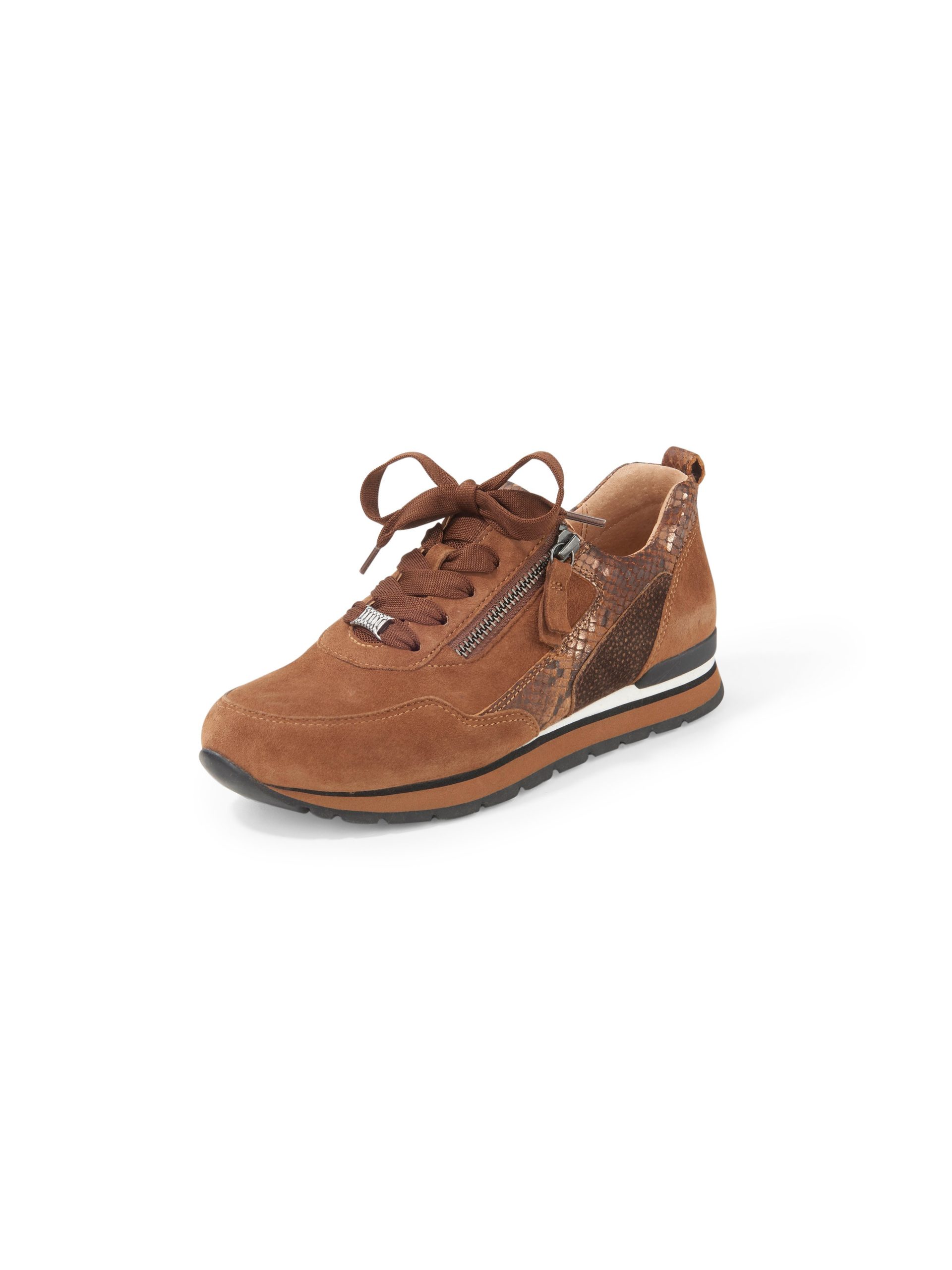 Sneakers van geitensuèdeleer met Opti Fit-voetbed Van Gabor Comfort bruin Kopen