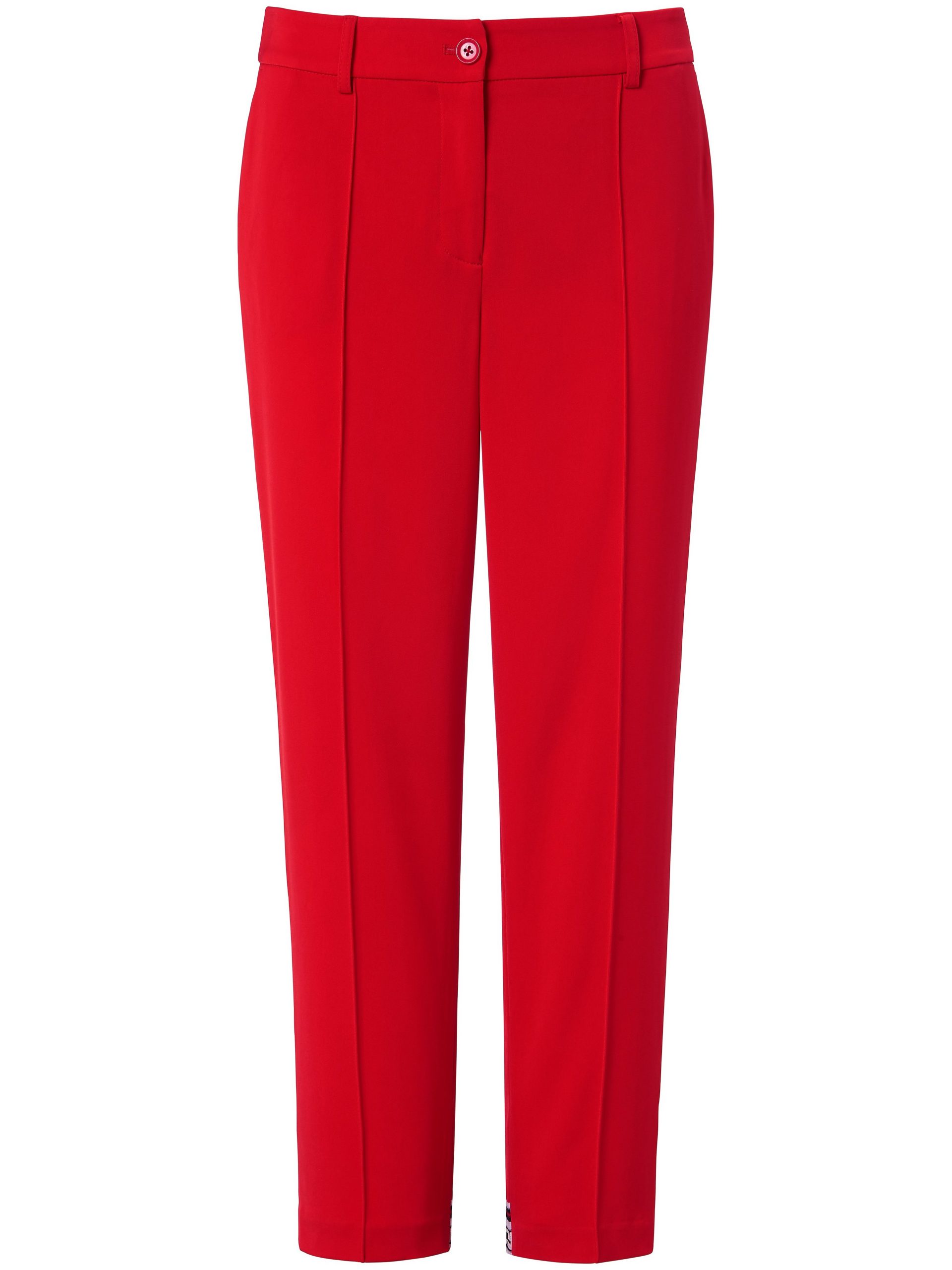 Enkellange broek met biezen voor Van Marc Aurel rood Kopen