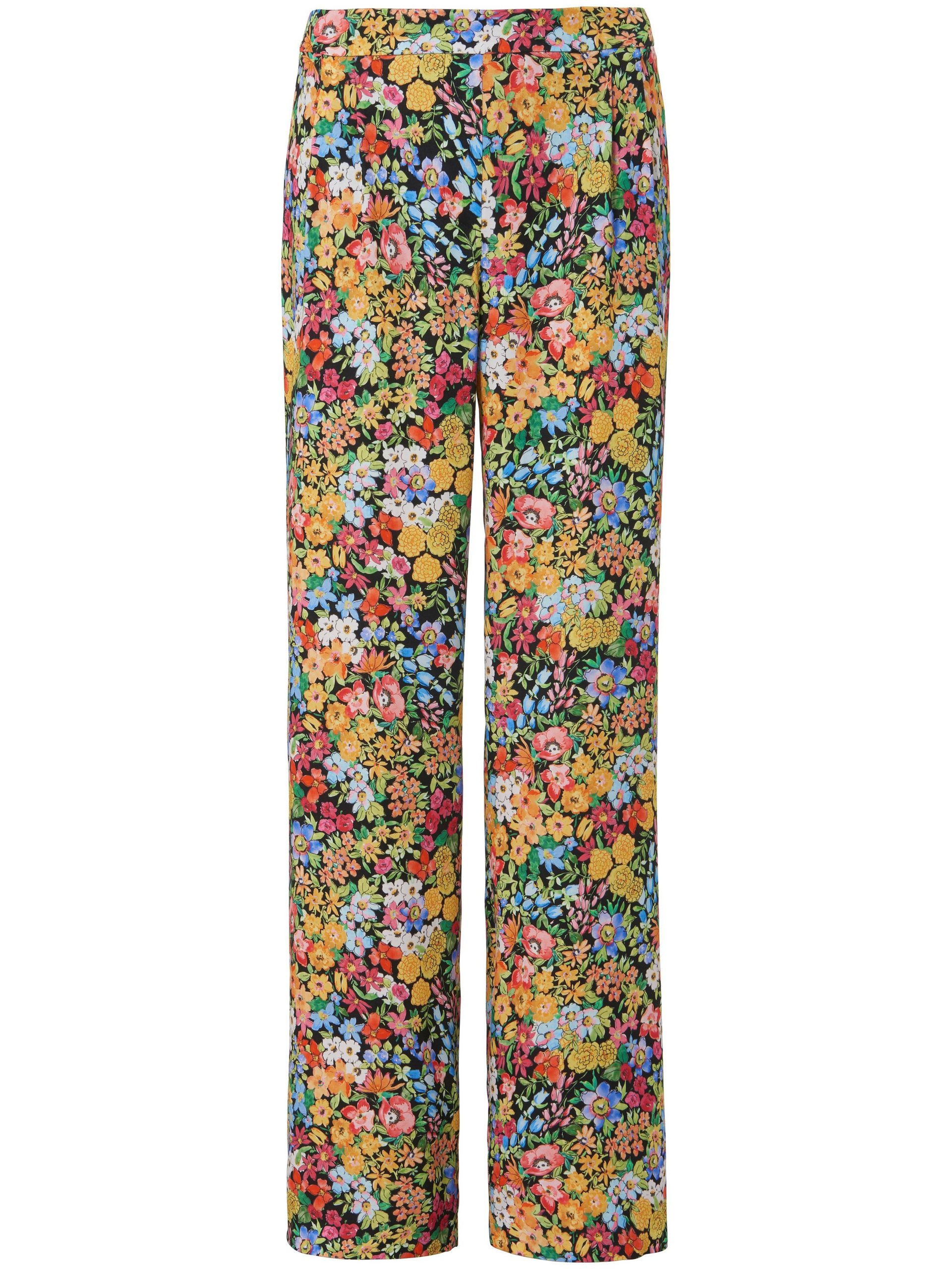 Comfortbroek pasvorm Cornelia met bloemenprint Van Peter Hahn multicolour Kopen