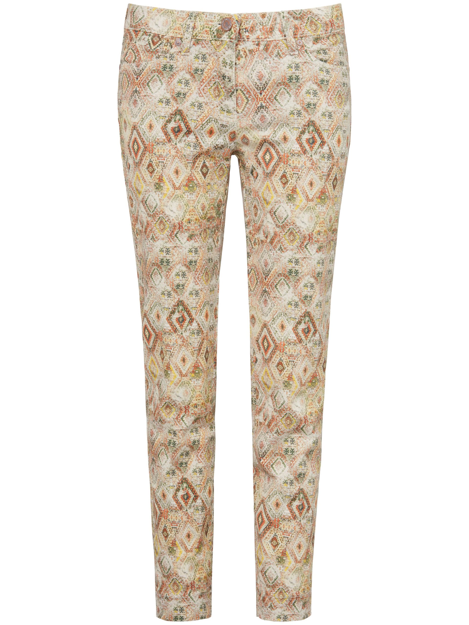 Perfect Shape-broek in 7/8-lengte met etnoprint Van Toni multicolour Kopen
