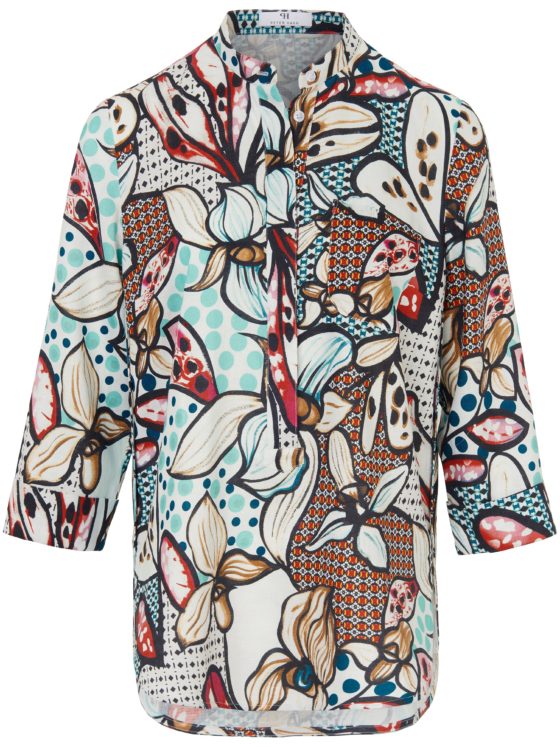 Lange blouse van 100% linnen met 3/4-mouwen Van Peter Hahn multicolour Kopen