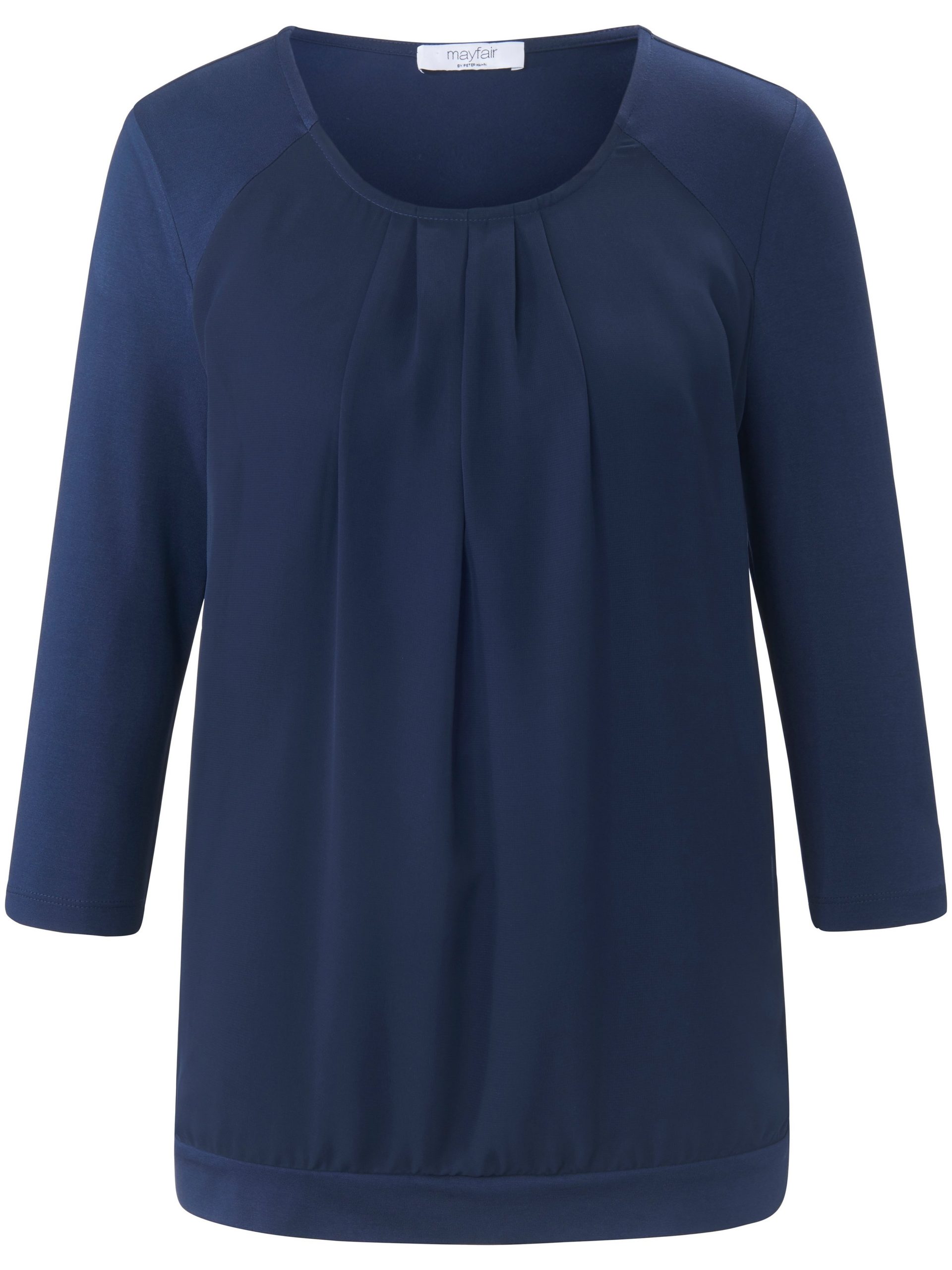 Shirt met ronde hals en 3/4-mouwen Van mayfair by Peter Hahn blauw Kopen
