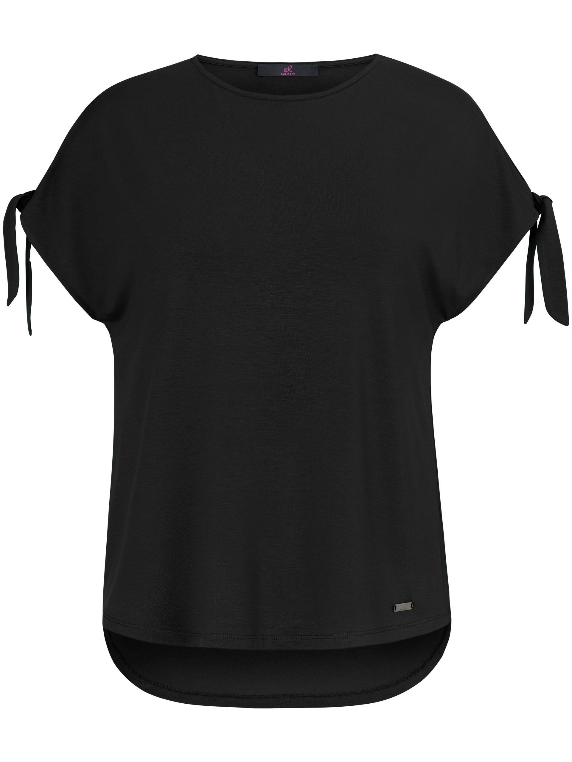 T-shirt met ronde hals en korte mouwen Van Emilia Lay zwart Kopen