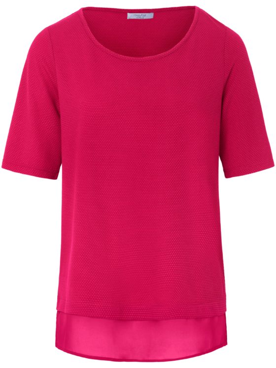 Shirt met ronde hals en korte mouwen Van mayfair by Peter Hahn roze Kopen
