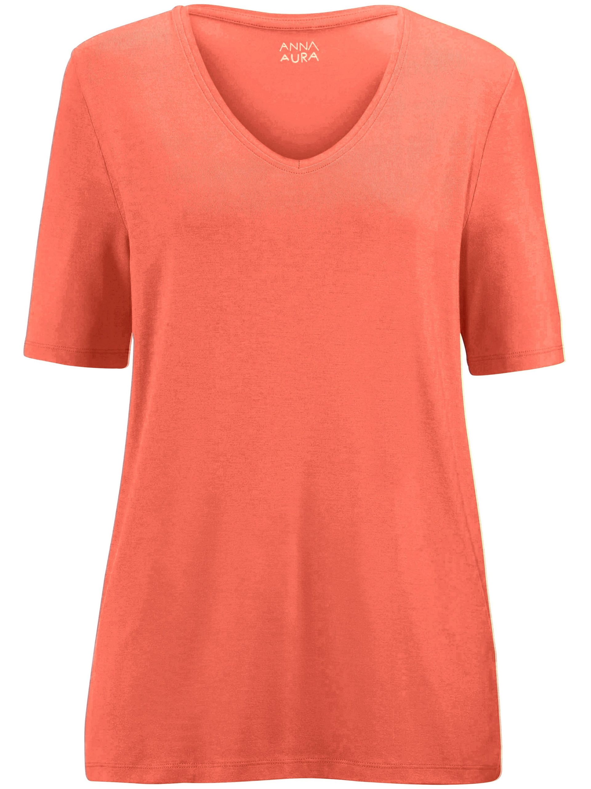 Shirt met V-hals en korte mouwen Van Anna Aura oranje Kopen