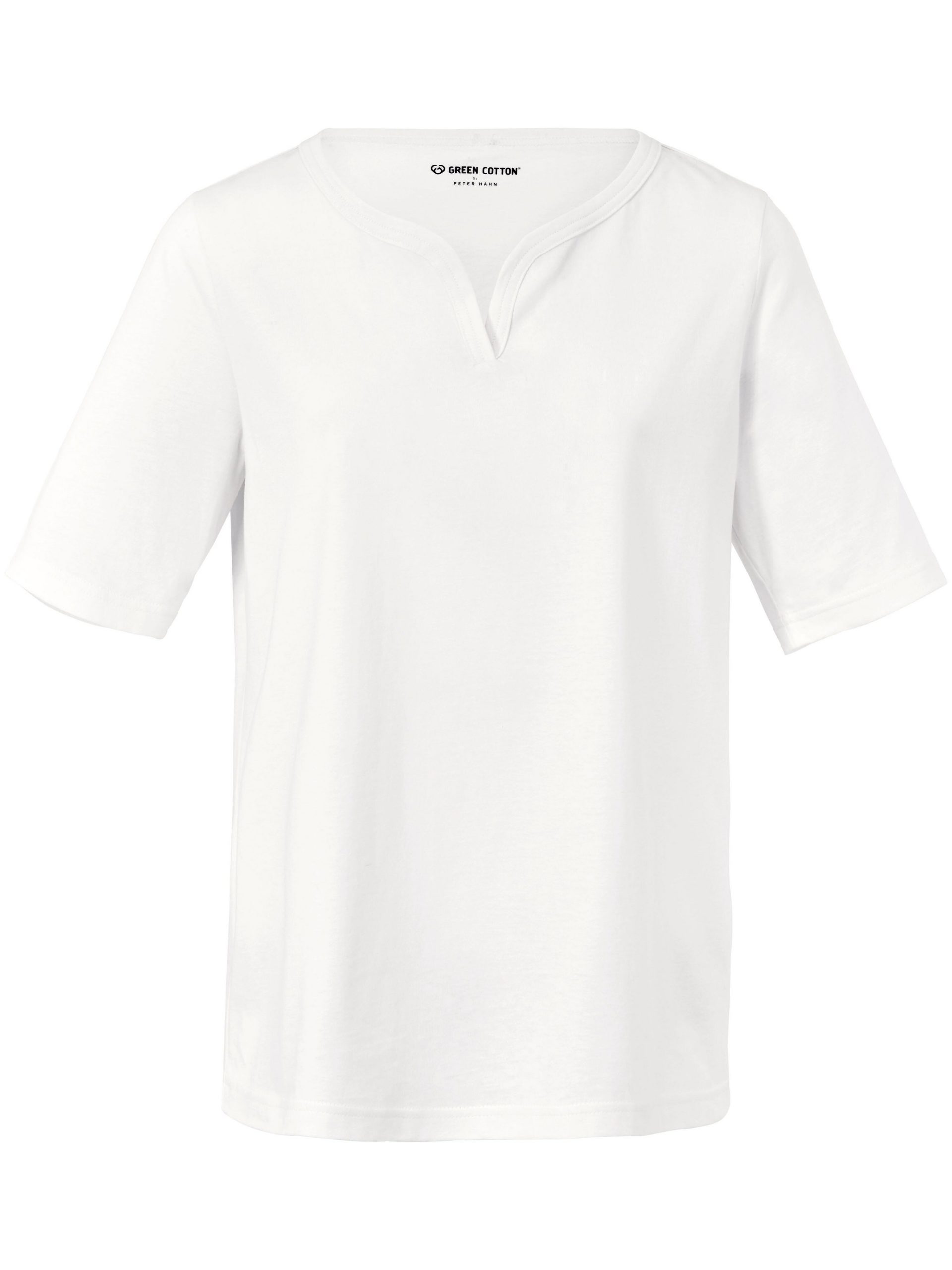 Shirt van 100% katoen met korte mouwen Van Green Cotton wit Kopen