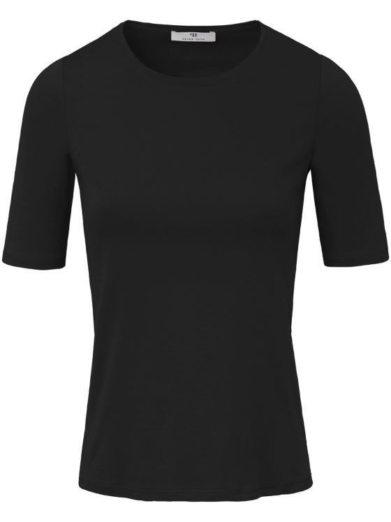 Shirt van 100% Pima Cotton met ronde hals Van Peter Hahn zwart Kopen