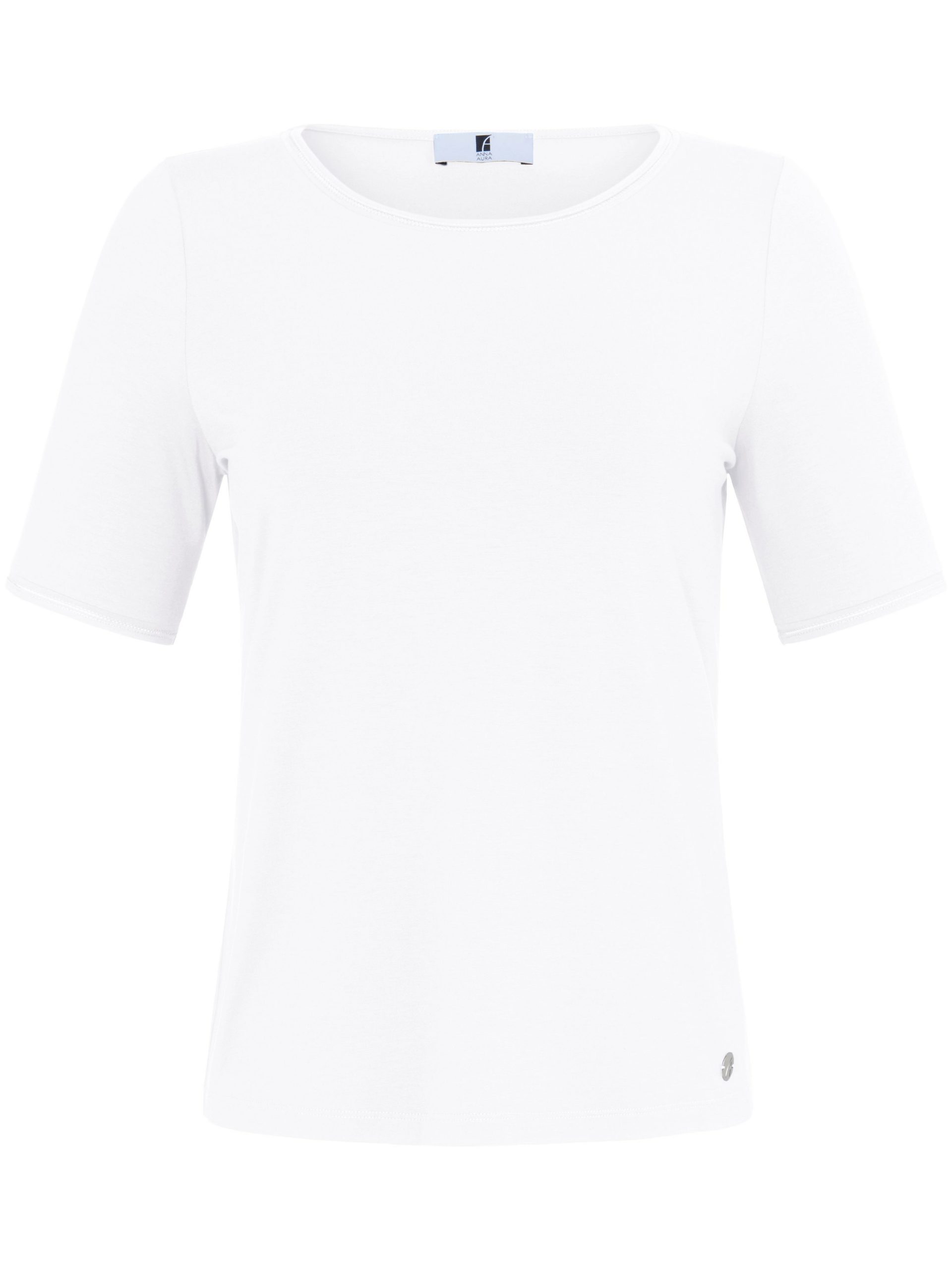 T-shirt met korte mouwen en ronde hals Van Anna Aura wit Kopen