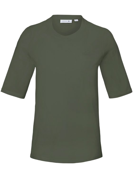 Shirt van 100% katoen met ronde hals Van Lacoste groen Kopen