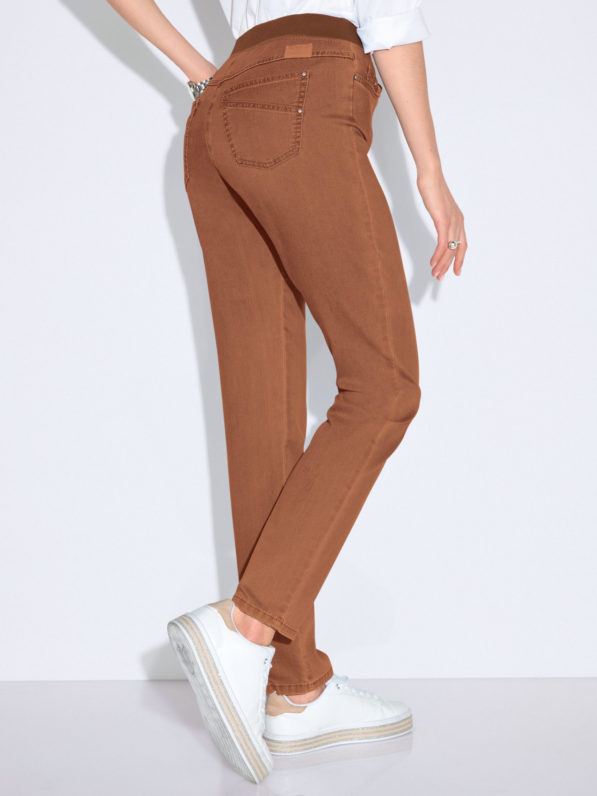 Comfort Plus-jeans model Carina Van Raphaela by Brax bruin Kopen