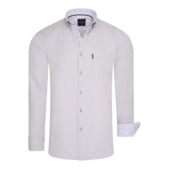 Regular Fit Overhemd Grijs
