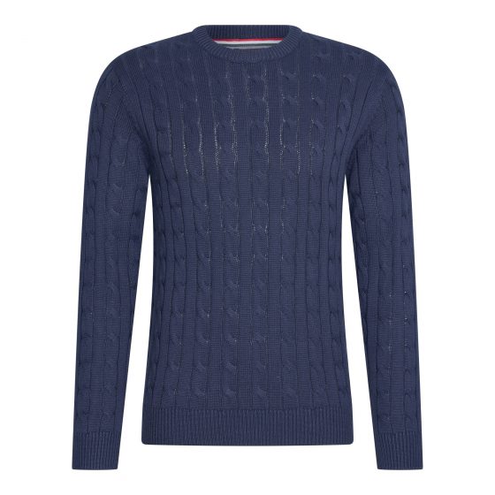 Cable Pullover Navy