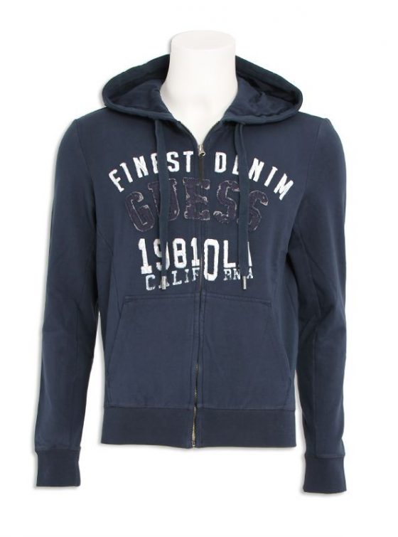 Guess – California Zip Hoody – Blauw/Blue Kopen